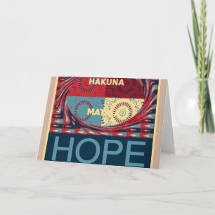 Hope Hakunamatata Lovely Inspirational Edgy vector Card