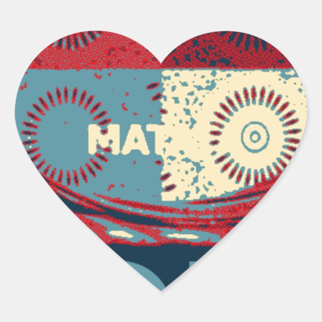 Hope Hakunamatata Lovely Inspirational Edgy vector Heart Sticker (Front)