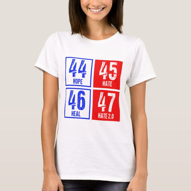 Hope Hate Heal Hate Again Anti-Trump T-shirt (Front)