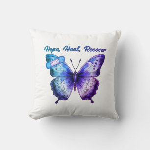 Hope, Heal, Recover Throw Pillow