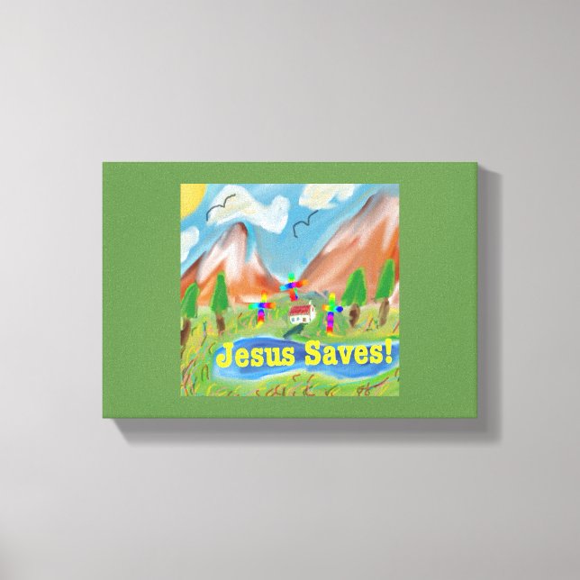 Hope Healing Church Jesus Saves Canvas Print (Front)