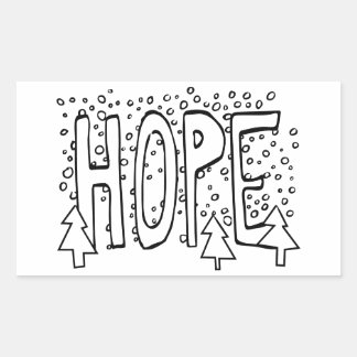 Hope Holiday Colour-It-Yourself Snowy Pine Sticker