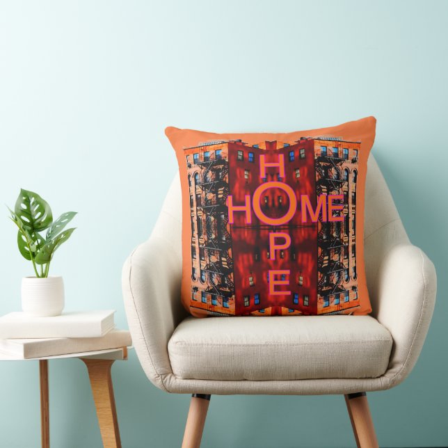 Hope Home  Throw Pillow (Chair)