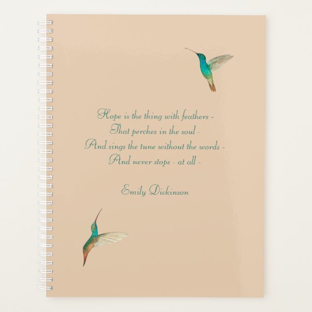 Hope Hummingbird Planner (Front)