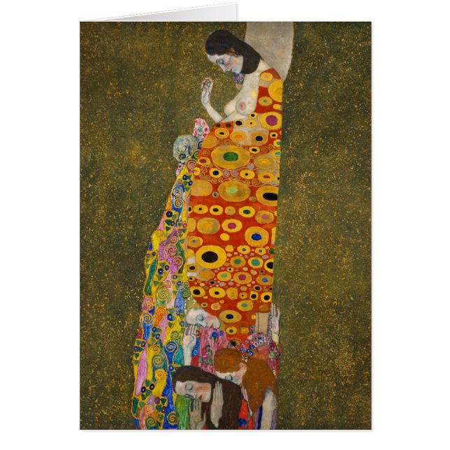 Hope II by Gustav Klimt, Vintage Art Nouveau (Front)