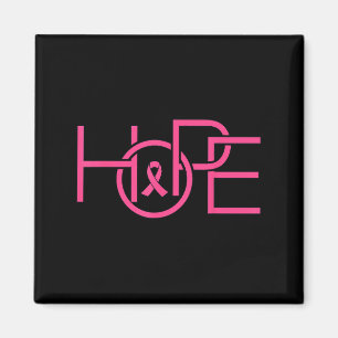 Hope In October We Wear Pink Breast Cancer Awarene Magnet
