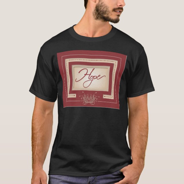 Hope in Red - Titus 2:13 T-Shirt (Front)