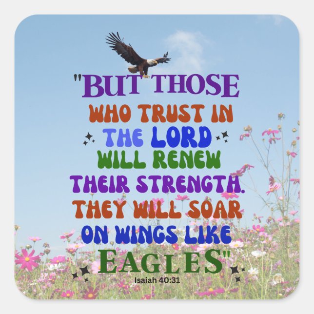 Hope In The Lord Square Sticker (Front)