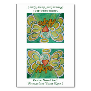 Hope Inspirational Word Angel Table Tent Card