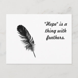 "Hope" is a thing with feathers Postcard