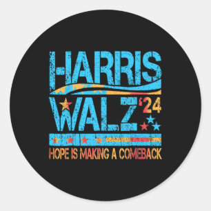 Hope Is Making A Comeback Harris Wheimer 2024  Classic Round Sticker