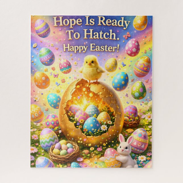 Hope is ready to hatch magical happy Easter jigsaw Puzzle (Vertical)