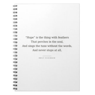 Hope Is the Thing with Feathers - Emily Dickinson Notebook