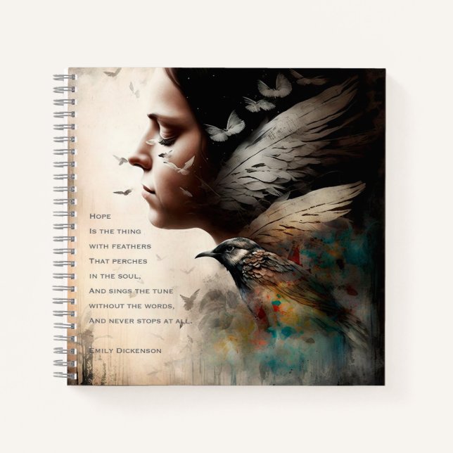 Hope is the Thing with Feathers Notebook (Front)