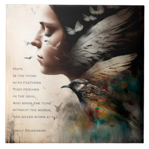 Hope is the Thing with Feathers Tile