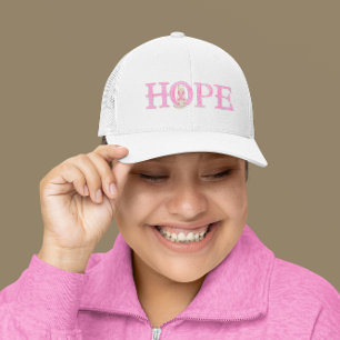 Hope Kitty Pink Ribbon Personalized Trucker Hat