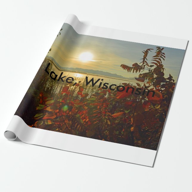 Hope Lake Wisconsin wrapping paper (Unrolled)