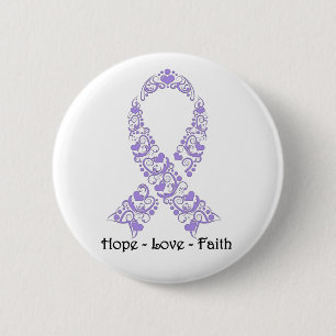 Hope Lavender Awareness Ribbon 2 Inch Round Button