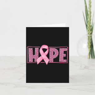 Hope Leopard Pink Ribbon Breast Cancer Awareness F Card