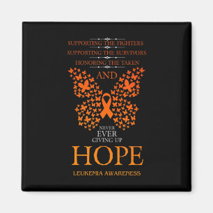 Hope Leukaemia Awareness Orange Ribbon  Magnet