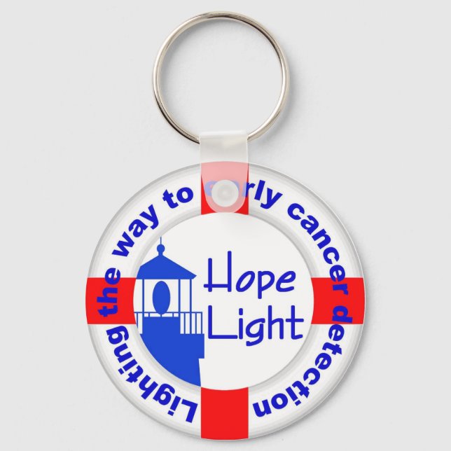 Hope Light Keychain-Lighting the Way to Early Det Keychain (Front)