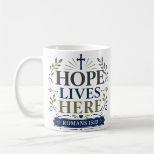 Hope Lives Here Daily Faith Devotional Coffee Mug