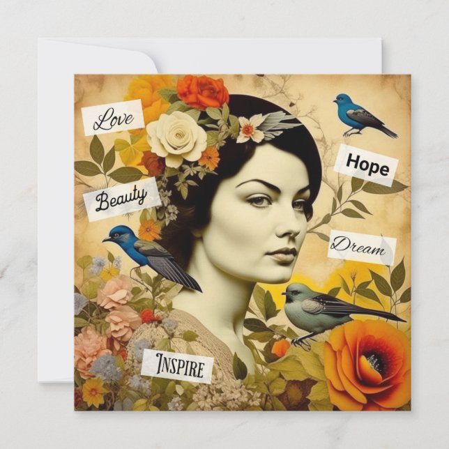 Hope, Love, Beauty, Dream Vintage Lady (Front)