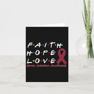 Hope Love Brain Aneurysm Awareness  Card