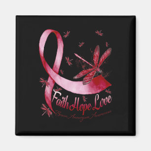 Hope Love Brain Aneurysm Awareness Dragonfly Magnet