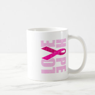 HOPE LOVE Breast Cancer Awareness World Cancer Day Coffee Mug