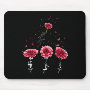 Hope Love Burgundy Sunflower Brain Aneurysm Awaren Mouse Pad