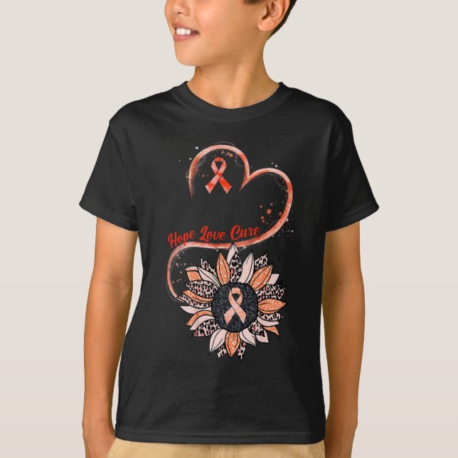 Hope Love Cure Fighter Sunflower RSD CRPS Awarenes T-Shirt (Front)
