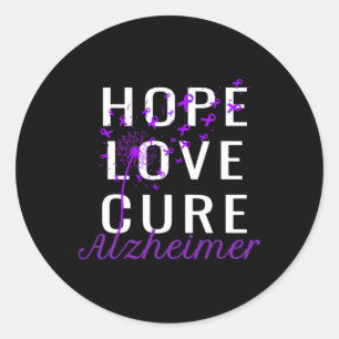 Hope Love Cure Heimerheimer Disease Awareness Classic Round Sticker