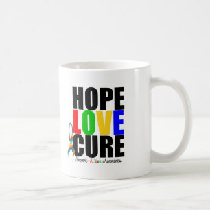 Hope Love Faith Puzzle Ribbon Autism Coffee Mug