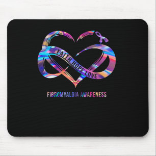 Hope Love Fibromyalgia Awareness 2  Mouse Pad