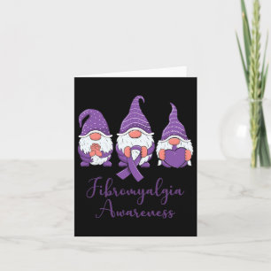 Hope Love Gnomes Purple Ribbon Fibromyalgia Awaren Card