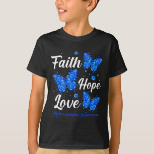 Hope Love Hydrocephalus Awareness Butterfly  T-Shirt