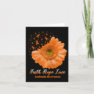 Hope Love Leukaemia Awareness Flower Be Strong Card