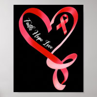 Hope Love Red Ribbon Heart Disease Awareness 1 