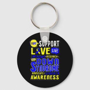 Hope Love World Down Syndrome Day Women Kids  Keychain