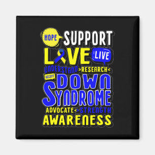 Hope Love World Down Syndrome Day Women Kids Magnet