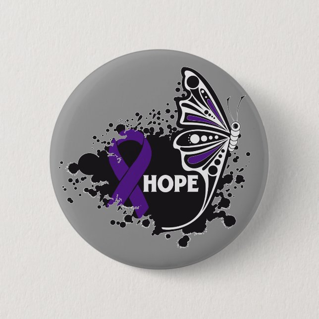 Hope Lupus Butterfly 2 Inch Round Button (Front)