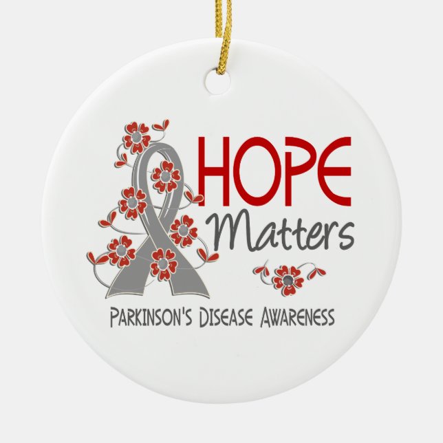 Hope Matters 3 Parkinson's Disease Ceramic Ornament (Front)