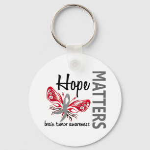 Hope Matters Butterfly Brain Tumour Keychain