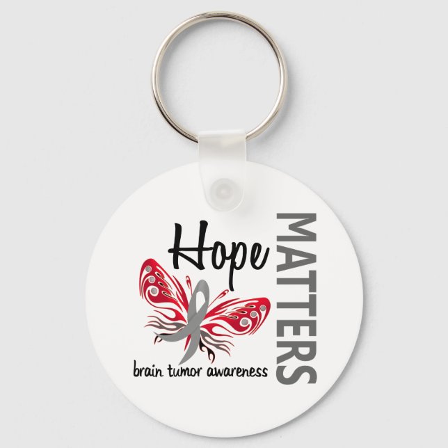 Hope Matters Butterfly Brain Tumour Keychain (Front)