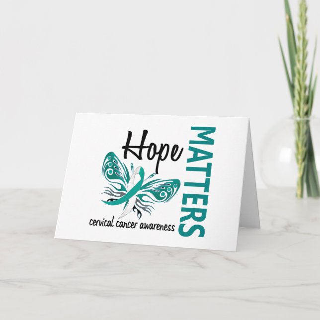 Hope Matters Butterfly Cervical Cancer Card (Front)