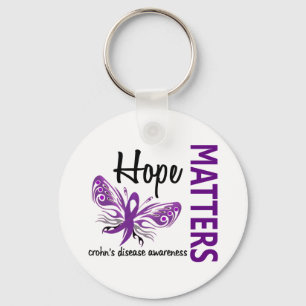 Hope Matters Butterfly Crohn's Disease Keychain