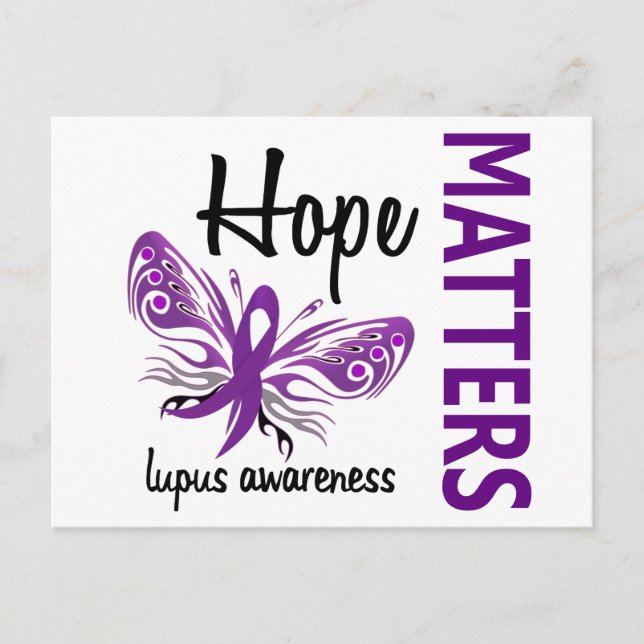 Hope Matters Butterfly Lupus Postcard (Front)