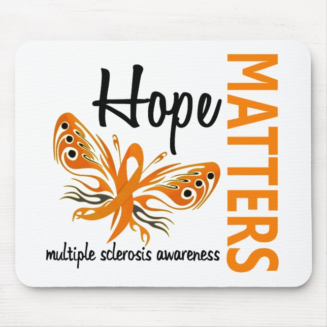 Hope Matters Butterfly Multiple Sclerosis Mouse Pad (Front)