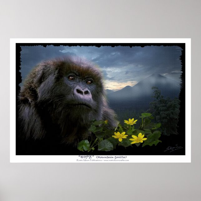 "HOPE" Mountain Gorilla Print (Front)